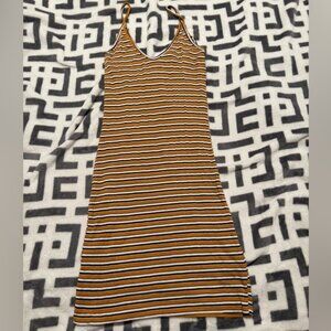 Forever 21 Yellow, Black, and White Striped Dress